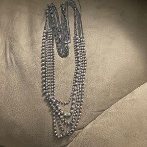 Chic Silver Multi-Layer Necklace